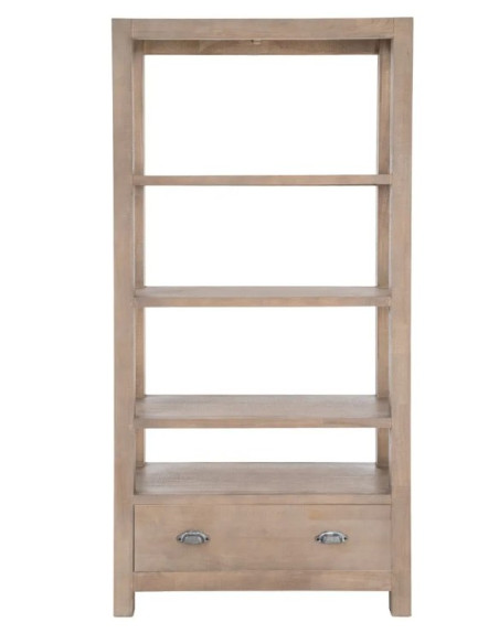 Bibliothèque en bois de pin naturel COTTAGE – 180 cm