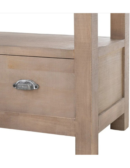 Bibliothèque en bois de pin naturel COTTAGE – 180 cm
