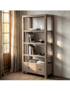 Bibliothèque en bois de pin...