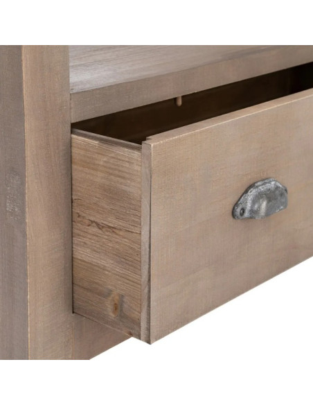 Bibliothèque en bois de pin naturel COTTAGE – 180 cm