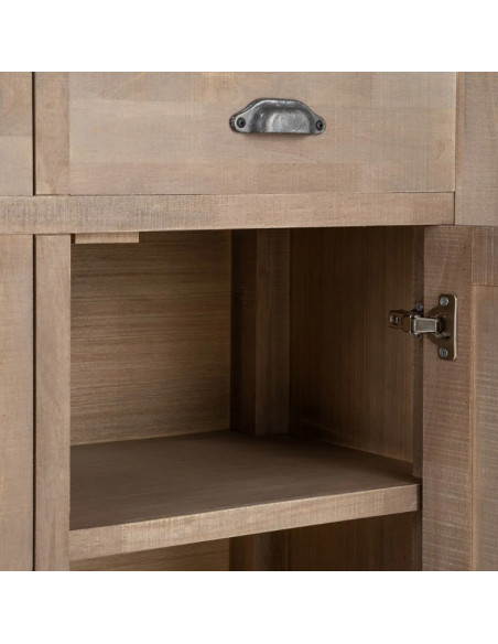Buffet en bois de pin naturel 3 portes COTTAGE – 140 cm