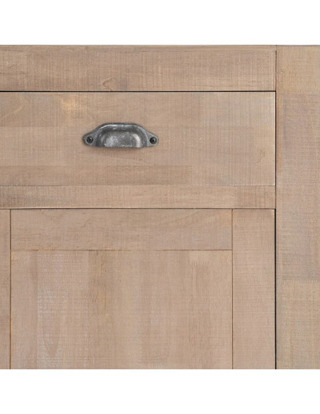 Buffet en bois de pin naturel 3 portes COTTAGE – 140 cm