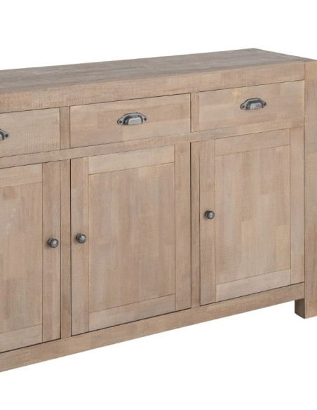 Buffet en bois de pin naturel 3 portes COTTAGE – 140 cm