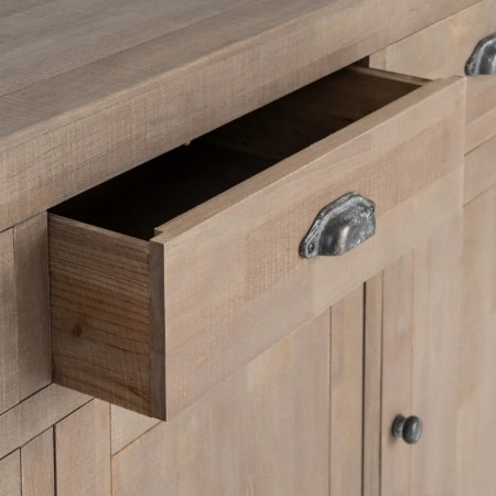Buffet en bois de pin naturel 3...