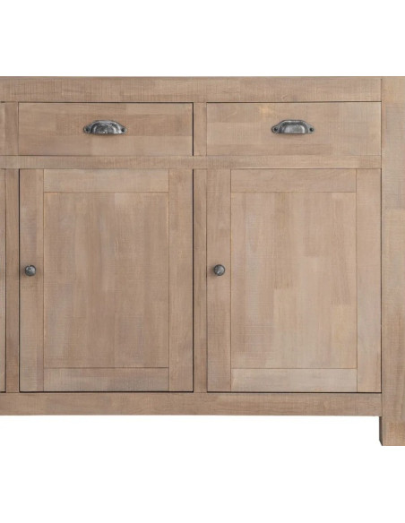 Buffet en bois de pin naturel 3 portes COTTAGE – 140 cm