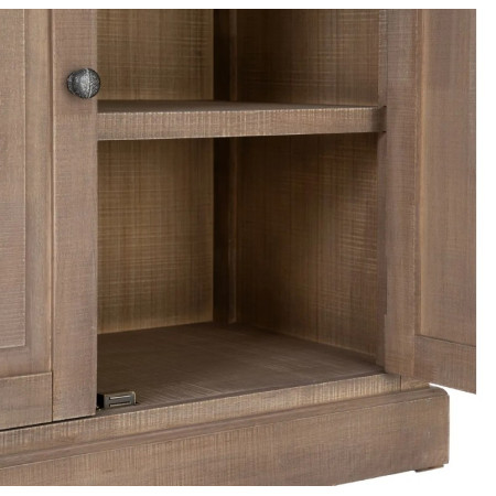 Vitrine en bois de pin naturel et...
