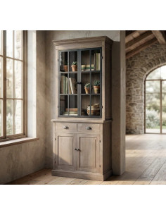 Vitrine en bois de pin...