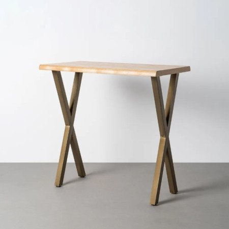 Table haute bois et métal 110 cm –...