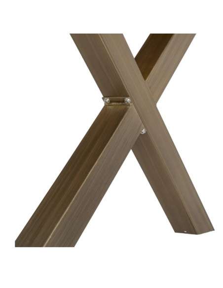 Table à manger bois et métal 180 cm – Piètement croisé