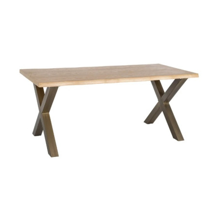Table à manger bois et métal 180 cm –...