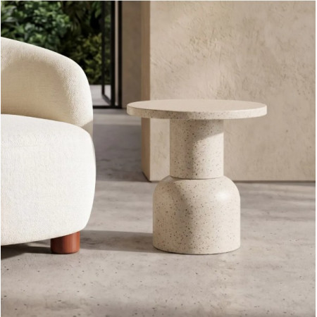 Table d'Appoint Ronde Blanche en...
