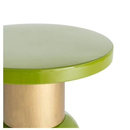Table d'Appoint Ronde Verte et Dorée...