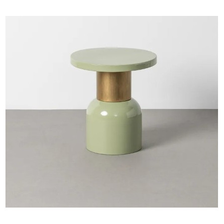 Table d'Appoint Ronde Vert Sauge et...
