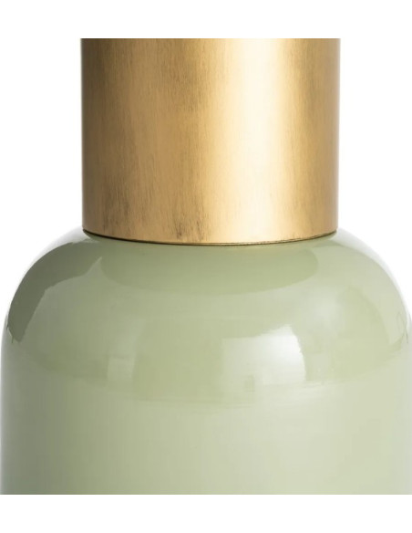 Table d'Appoint Ronde Vert Sauge et Dorée en Métal – 2 Tailles