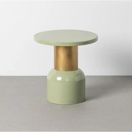 Table d'Appoint Ronde Vert Sauge et...
