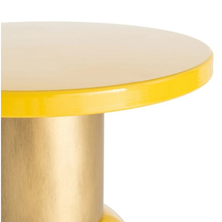 Table d'Appoint Ronde Jaune Moutarde...