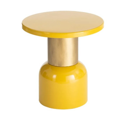Table d'Appoint Ronde Jaune Moutarde...