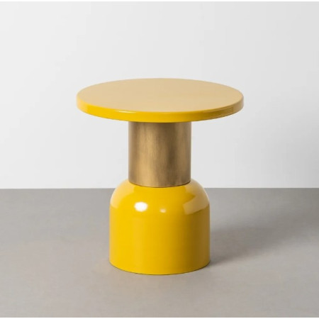 Table d'Appoint Ronde Jaune Moutarde...