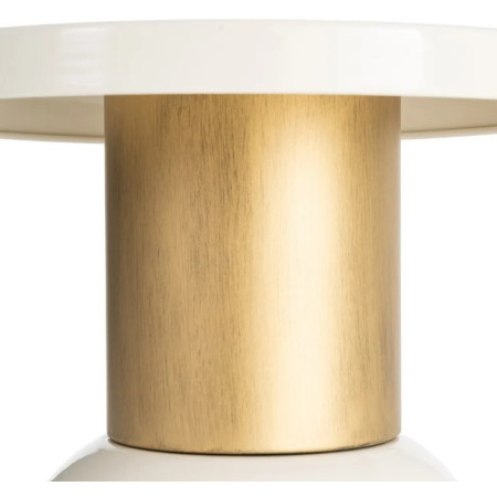 Table d'Appoint Ronde Blanche et...