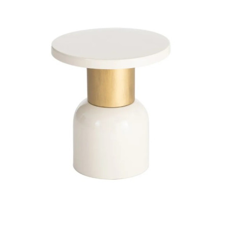 Table d'Appoint Ronde Blanche et...