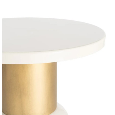 Table d'Appoint Ronde Blanche et...