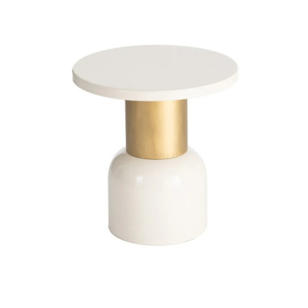 Table d'Appoint Ronde Blanche et...