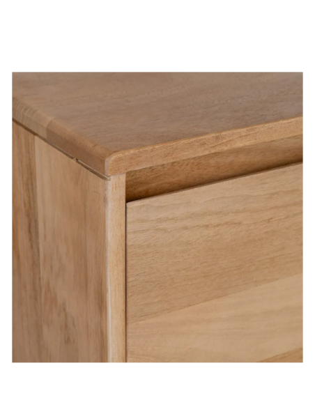 Grand buffet 200 cm en bois de manguier naturel 4 portes Asana
