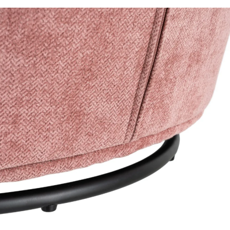 Fauteuil Pivotant Rose en Tissu –...