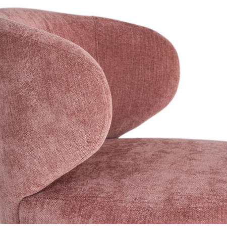 Fauteuil Pivotant Rose en Tissu –...