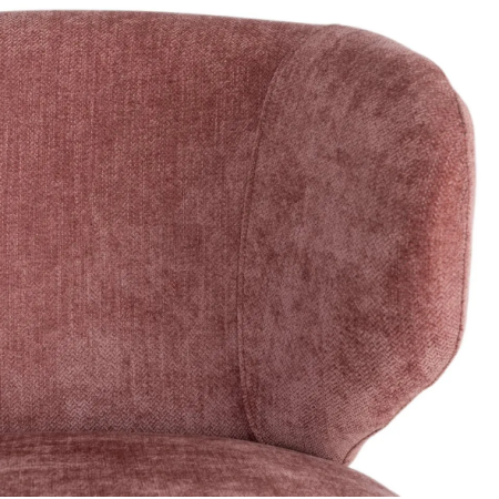 Fauteuil Pivotant Rose en Tissu –...