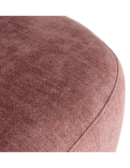 Fauteuil Pivotant Rose en Tissu – Design Arrondi