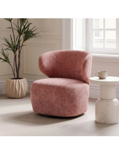 Fauteuil Pivotant Rose en...