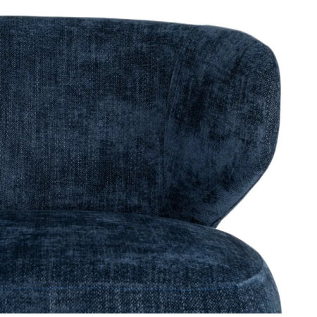 Fauteuil Pivotant Bleu en Tissu –...