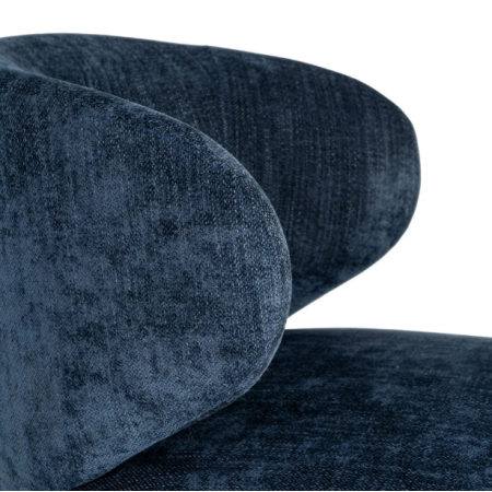 Fauteuil Pivotant Bleu en Tissu –...