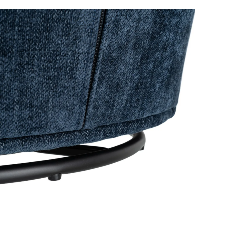 Fauteuil Pivotant Bleu en Tissu –...