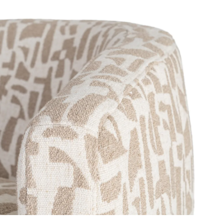 Fauteuil Pivotant Crème et Beige à...