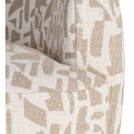 Fauteuil Pivotant Crème et Beige à...