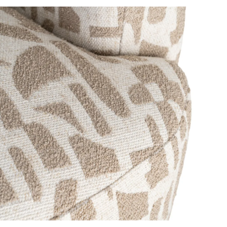 Fauteuil Pivotant Crème et Beige à...