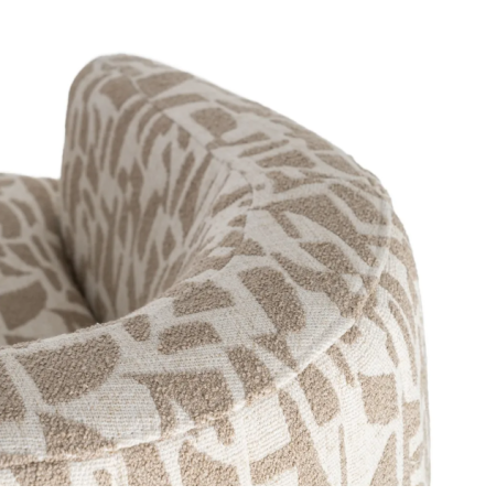Fauteuil Pivotant Crème et Beige à...