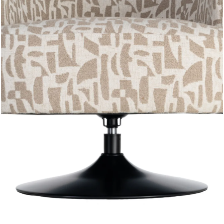 Fauteuil Pivotant Crème et Beige à...