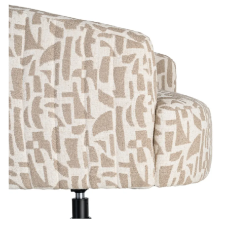 Fauteuil Pivotant Crème et Beige à...