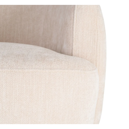 Fauteuil Pivotant Crème en Tissu –...