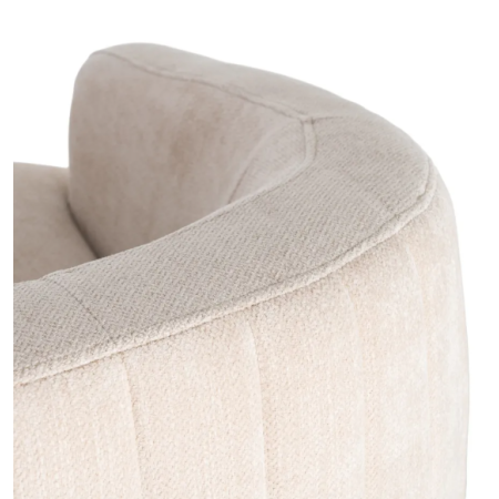 Fauteuil Pivotant Crème en Tissu –...