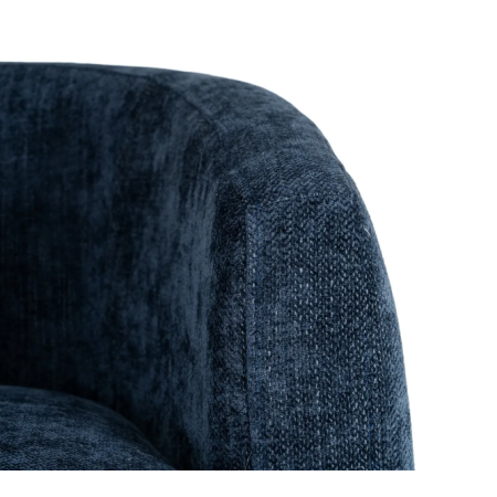 Fauteuil Pivotant Bleu en Tissu –...