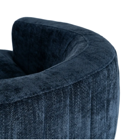 Fauteuil Pivotant Bleu en Tissu –...