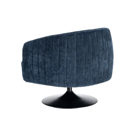 Fauteuil Pivotant Bleu en Tissu –...