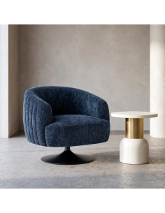 Fauteuil Pivotant Bleu en...