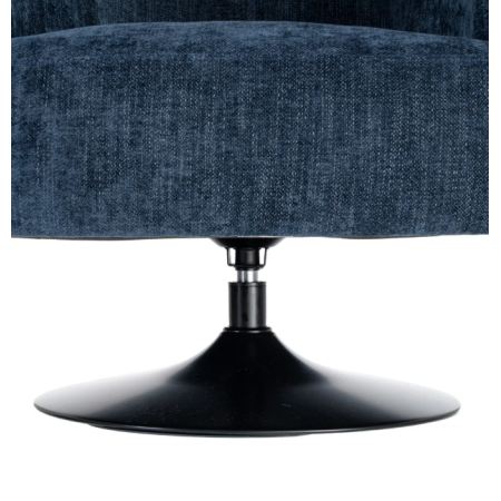 Fauteuil Pivotant Bleu en Tissu –...
