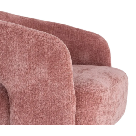 Fauteuil Pivotant Rose en Tissu –...