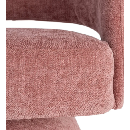 Fauteuil Pivotant Rose en Tissu –...